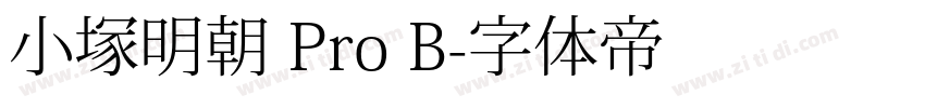 小塚明朝 Pro B字体转换